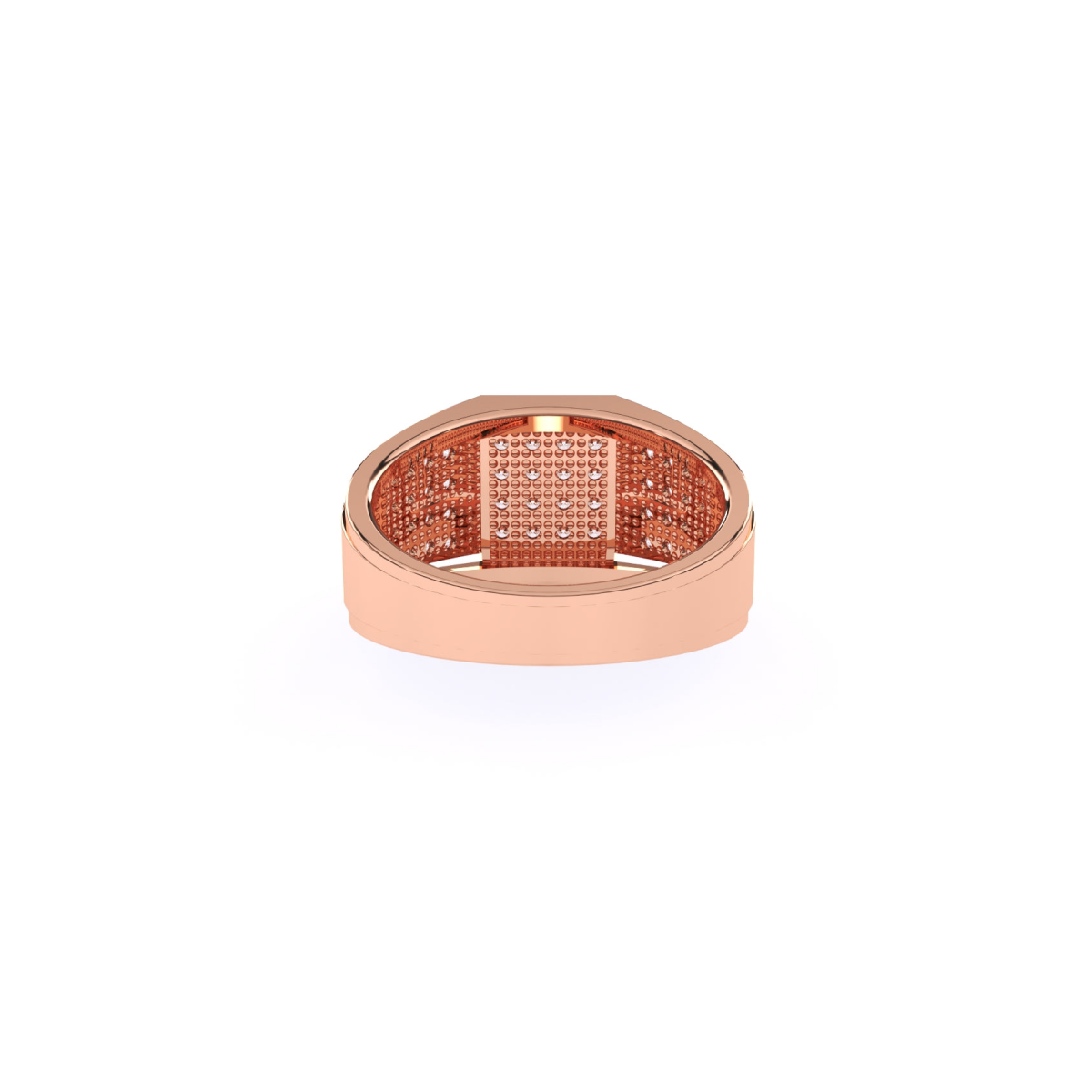 Square Signet Diamond Men's Ring